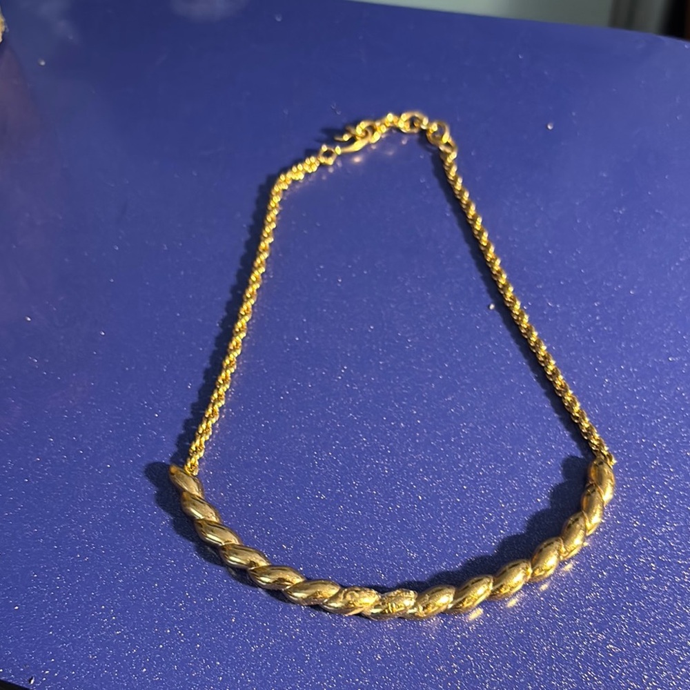 Monet Gold Twisted Rope Necklace